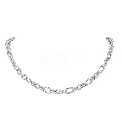 7.5MM 304 Stainless Steel Figaro Chain OT Necklaces NJEW-JN05705-1