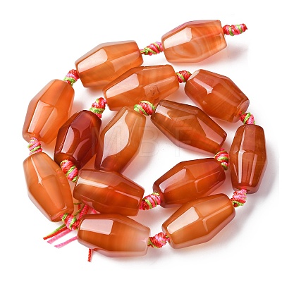 Natural Red Agate Beads Strands G-P605-K01-01A-1