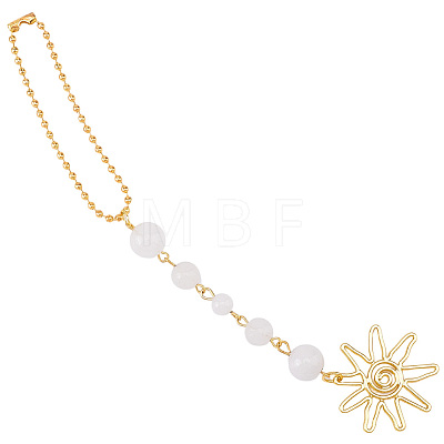 1Pc Alloy Sun Car Pendant Decorations HJEW-CN0001-46-1