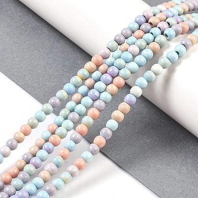 Natural Rainbow Alashan Agate Beads Strands X-G-G806-04-4mm-01-1