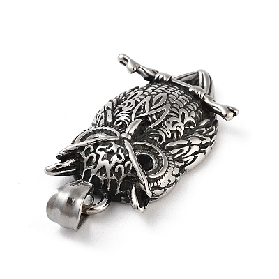 Retro 304 Stainless Steel Pendants STAS-I205-08AS-1