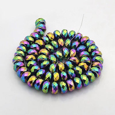 Electroplate Non-magnetic Synthetic Hematite Beads Strands G-J208E-M-1