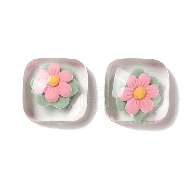 Transparent Resin Cabochons RESI-G034-A06-1