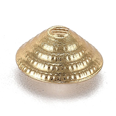 Eco-Friendly Brass Bead Cap KK-H740-09G-1