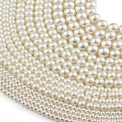 Glass Pearl Beads Strands Sets HY-TA0001-B-02-1