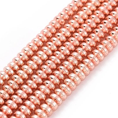 Electroplate Non-magnetic Synthetic Hematite Beads Strands G-L485-04B-RG-1