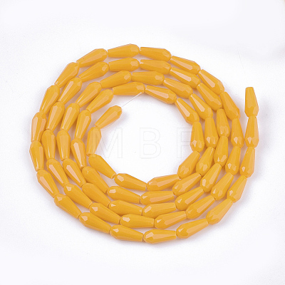 Opaque Solid Color Glass Beads Strands GLAA-T009-001D-1