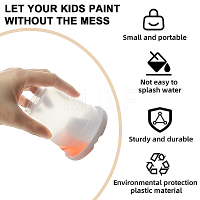 36Pcs Plastic Painting Brush Cleaning Bucket AJEW-WA0003-22-1