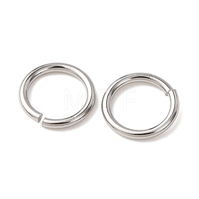 Tarnish Resistant 304 Stainless Steel Open Jump Rings STAS-N015-10-6x0.8mm-1