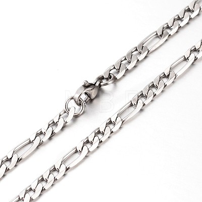 304 Stainless Steel Figaro Chains Jewelry Sets SJEW-O030-01-1