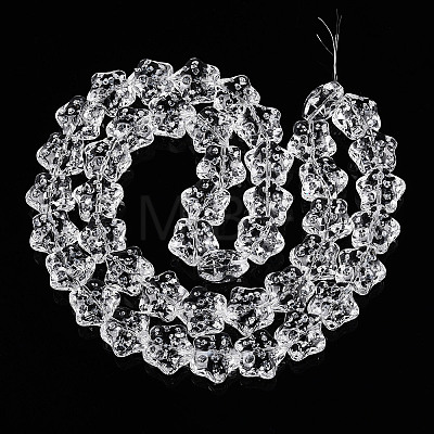 Transparency Glass Beads Strands GLAA-T023-12A-1