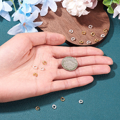 20Pcs 2 Colors Brass Open Jump Rings KK-TA0008-83-1
