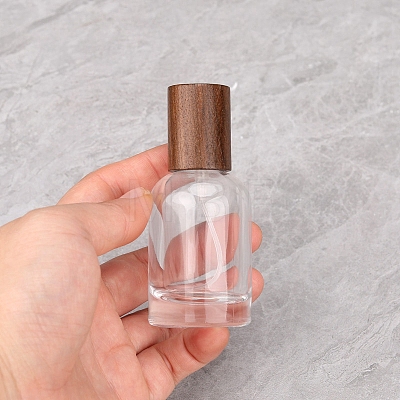 Transparent Glass Perfume Spray Bottle PW-WG90B21-05-1