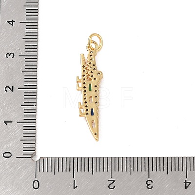 Brass Micro Pave Cubic Zirconia Pendants KK-E111-39G-01-1