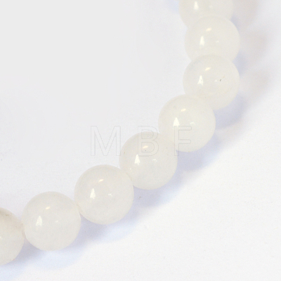 Natural White Jade Round Bead Strands X-G-E334-6mm-13-1