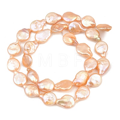 Natural Baroque Keshi Pearl Coin Beads Strands PA-CBAFEE8-15B-1