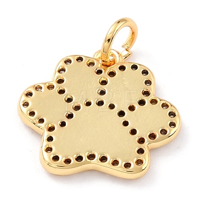 Real 18K Gold Plated Brass Micro Pave Cubic Zirconia Charms ZIRC-L100-085G-07-1