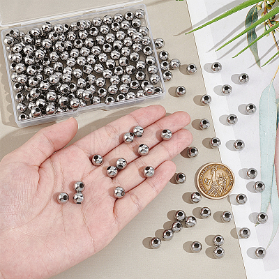 200Pcs 304 Stainless Steel Round Seamed Beads FIND-UN0016-49-1