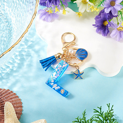 Star Resin & Shell Keychains KEYC-TAC00087-01L-1