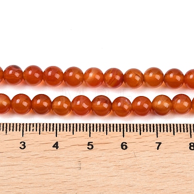Natural Red Agate Beads Strands G-B171-B03-6mm-1