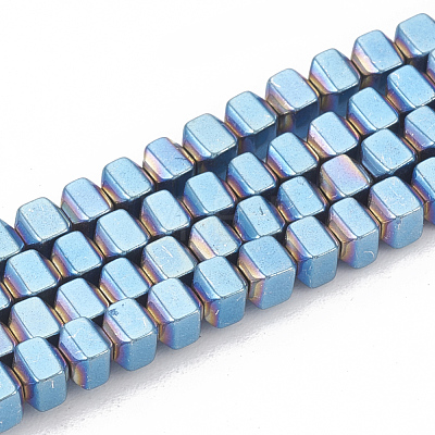 Electroplate Non-magnetic Synthetic Hematite Beads Strands G-N0318-02-1