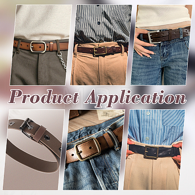 4Bags 2 Colors Cowhide Belt Loop Keepers FIND-PH0061-98A-1