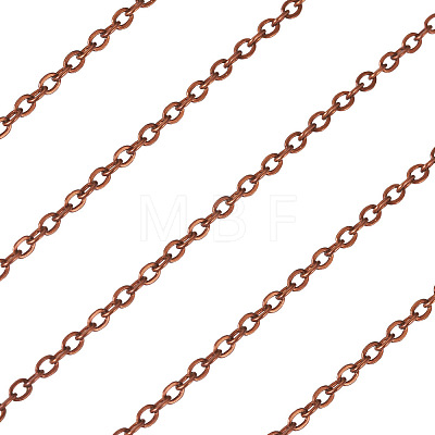 Brass Coated Iron Flat Cable Chains CH-TAC0007-01R-1