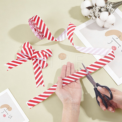20Yards Polyester Stripe Pattern Ribbon OCOR-PH0036-33A-1
