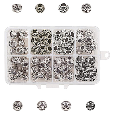 Tibetan Style Alloy European Large Hole Beads MPDL-NB0001-03AS-1