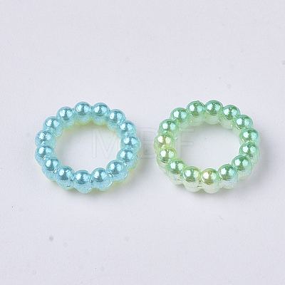 ABS Plastic Imitation Pearl Linking Rings OACR-N005-6mm-13-1