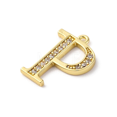 Rack Plating Brass Micro Pave Cubic Zirconia Pendant KK-H449-76G-18-1