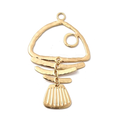 Brass Big Pendants KK-P321-01H-G-1