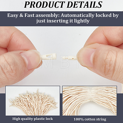 500Pcs Cotton Hang Tag Fasteners ODIS-CY0001-01C-1