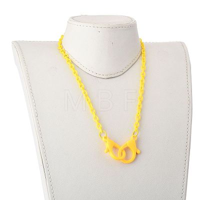 Personalized ABS Plastic Cable Chain Necklaces NJEW-JN02996-M-1