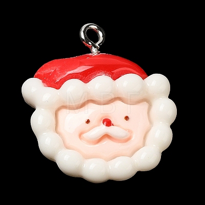 Christmas Opaque Resin Pendants CRES-D016-01D-1