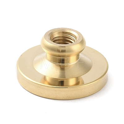 Golden Plated Brass Wax Sealing Stamp Head KK-K363-01G-04-1