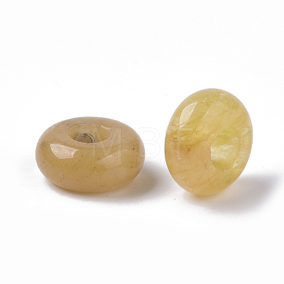 Natural Topaz Jade European Beads G-Q503-15-1