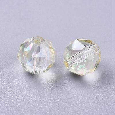 Electroplate Glass Beads Strands EGLA-J015-10mm-M-1