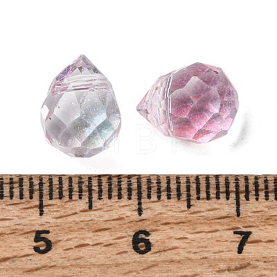 Electroplate Transparent Glass Beads GLAA-A045-05G-1