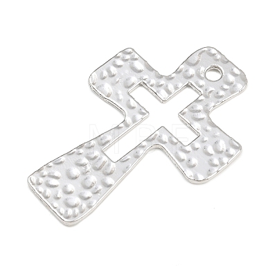 Textured Brass Connector Charm KK-CBA95AE-02C-P-1