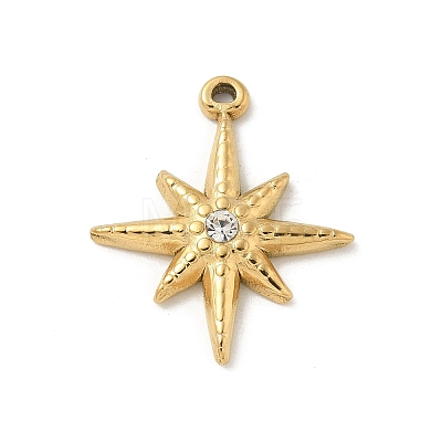 304 Stainless Steel Rhinestone Pendants STAS-I322-33G-01-1