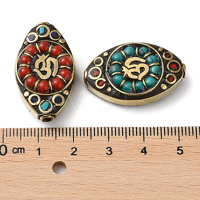 Handmade Tibetan Style Beads KK-G473-01AG-1