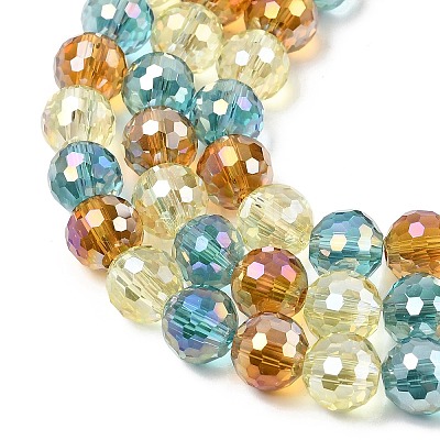 Electroplate Glass Beads Strands LS-EGLA-D300-06-8mm-24-1