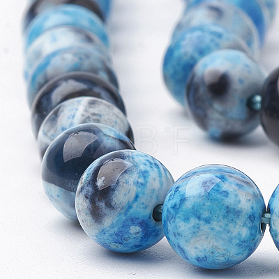 Dyed Natural Fire Crackle Agate Beads Strands G-T098-02B-04-1