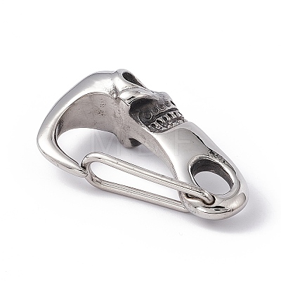 304 Stainless Steel Push Gate Snap Keychain Clasps STAS-G290-01P-1