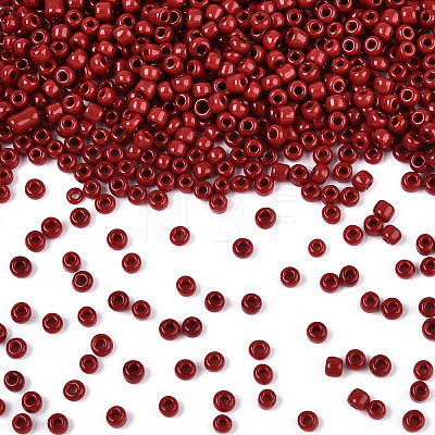 8/0 Opaque Colours Round Glass Seed Beads X-SEED-A010-3mm-45B-1