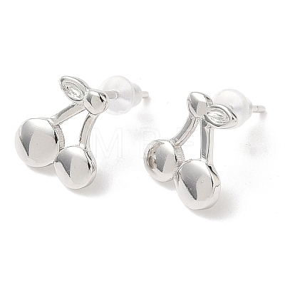 925 Sterling Silver Stud Earrings EJEW-B144-01S-1