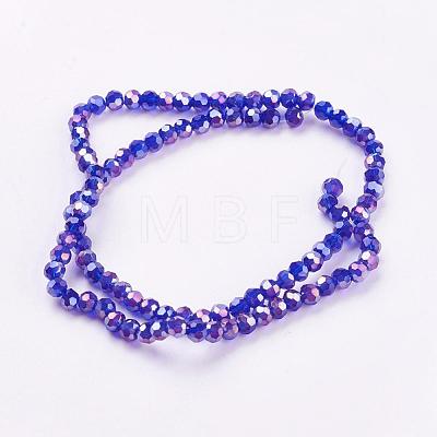 Electroplate Glass Beads Strands EGLA-D021-67-1