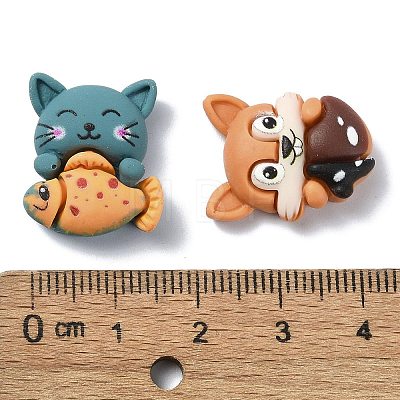 Animal Theme Opaque Resin Decoden Cabochons RESI-G088-04-1