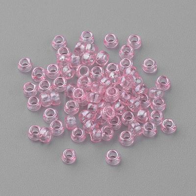 Transparent Colours Lustered Glass Round Seed Beads SEED-R044-04-1